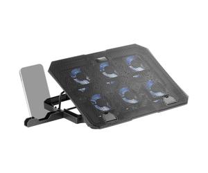 Mars Gaming MNBC23 Base di raffreddamento nera e supporto per laptop fino a 16"