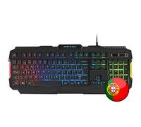 Mars Gaming MRK0PORTU, Tastiera Gaming, Illuminazione RGB Rainbow, Antighosting, Lingua Portoghese