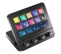 Mars Gaming MSD-PRO, Control Deck, 10 Tasti LCD e 4 Manopole Personalizzabili, Schermo Tattile Esteso Animato, Base Regolabile, Software di Controllo, Hub USB con 2x USB 3.0 + 1x USB-C, Nero