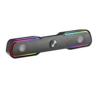 Mars Gaming MSBX Barra de Sonido Bluetooth 10W - Iluminacion RGB - Control de Volumen - Color Negro