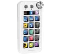 Mars Gaming MSD-Neo, Control Deck, 15 Tasti LCD Personalizzabili, Rotella e Doppio Pulsante, Schermo Monitoraggio Esteso, Calcolatrice e Tastierino Numerico, Software Windows e macOS 10.15+, Bianco