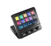 Mars Gaming MSD-PRO, Control Deck, 10 Tasti LCD e 4 Manopole Personalizzabili, Schermo Tattile Esteso Animato, Base Regolabile, Software di Controllo, Hub USB con 2x USB 3.0 + 1x USB-C, Nero