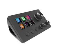 Mars Gaming MSD-Two, Control Deck Compatto, 6 Tasti LCD Personalizzabili + 3 Pulsanti, 3 Manopole Multifunzionali, Control Deck Slim Ergonomico, Software di Controllo e Plug-in, Windows e MacOS, Nero
