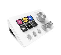 Mars Gaming MSD-Two, Control Deck Compatto, 6 Tasti LCD Personalizzabili + 3 Pulsanti, 3 Manopole Multifunzionali, Control Deck Slim Ergonomico, Software di Controllo e Plug-in,Windows e MacOS,Bianco