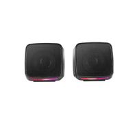 MARSGAMING MS-PRO, Altoparlanti Compatti 10W, RGB Flow Dinamica, Altoparlante PC con Controllo del Volume e Ingresso Jack 3.5mm, Altoparlanti Gaming Compatibili PC/Mac/Smartphone/Tablet, Nero