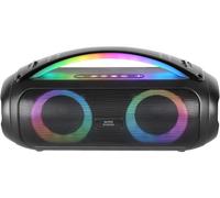 MARSGAMING MS-PULSE, Altoparlante Bluetooth Portatile 50W RMS, Illuminazione RGB, 2 Driver Attivi 93mm + 2 Driver Passivi Ultra-Bass, Vivavoce, USB / MicroSD / AUX / FM, Maniglia e Tracolla, Nero