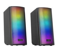 MARSGAMING MSRGB2, Altoparlanti Bluetooth 5.3 15W, Processore Audio DSP, Illuminazione RGB Dinamica, Frontale Total Mesh, Altoparlanti Compatti con Control Box, Ingresso Jack 3.5mm e USB, Nero