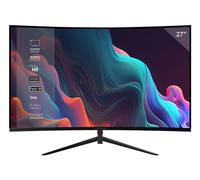 Mars Gaming MV-27C, Monitor Gaming Curvo 27” FHD 1080p 200Hz, HDR10 1ms, FreeSync e G-Sync, Monitor PC Senza Cornice, Angolo 20°, Low Blue Light e Flicker-Free, HDMI + DisplayPort + Jack 3.5mm, Nero