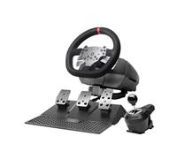 Mars Gaming MWH-RSX, Volante SimRacing Con Force Feedback e Doppio Motore, Set 3 Pedali Resistenza Progressiva, Leva del Cambio a H e 12 Marce, 14 Pulsanti Personalizzabili, PC/PS4/Xbox Series X|S