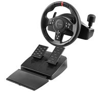 Mars Gaming MWH-RSXONE, Volante SimRacing, Zero Dead Zone e Rotazione 270°, Vibrazione DriveSense, Leva + Palette, Pedaliera XL con Poggiapiedi, PC|PS3|PS4|Xbox One|Xbox Series X-S|Switch, Nero