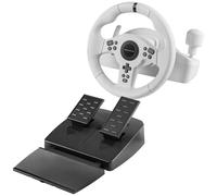 Mars Gaming MWH-RSXONE, Volante SimRacing, Zero Dead Zone e Rotazione 270°, Vibrazione DriveSense, Leva + Palette, Pedaliera XL con Poggiapiedi, PC|PS3|PS4|Xbox One|Xbox Series X-S|Switch, Bianco