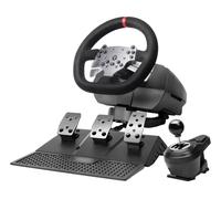 Mars Gaming MWH-RSX, Volante SimRacing Con Force Feedback e Doppio Motore, Set 3 Pedali Resistenza Progressiva, Leva del Cambio a H e 12 Marce, 14 Pulsanti Personalizzabili, PC/PS4/Xbox Series X|S