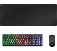 Mars Gaming Pack Premium 3 e 1 Teclado hibrido H-MECH, Raton Ultra Ligero 10K e Alfombrilla