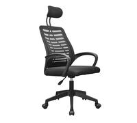 Mars Gaming MGC-ERGOB, Sedia Gaming Ergonomica, Seduta e Schienale in Rete Traspirante, Poggiatesta Regolabile, Altezza Regolabile tra 110,5 e 120,5 cm, Sistema di Oscillazione da 3° a 18°, Nero