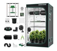 Mars Hydro E3000 - Set completo con telecomando, dimmerabile, 100 x 100 x 180 cm, 1680D, alta riflettività, Mylar Grow Box, set completo, 4" intelligente app di controllo satellitare