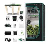 Mars Hydro FC1500 - Kit completo per tenda da coltivazione, applicazione Samsung, telecomando, lampada LED dimmerabile, 80 x 80 x 160 cm, 1680D, alta riflettività Mylar, kit completo