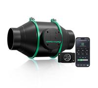 Mars Hydro iFresh Ventilatore Duttile Intelligente 4 Pollici, Controllo App via IFresh MarsPro Add-On Pack, Regolatore di Velocità Variabile, 205 CFM, Ventilatore di Aspirazione per Grow Tents