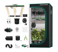 MARS HYDRO Set completo FC1500 Samsung 301H EVO Lampada a LED per la coltivazione a spettro completo dimmerabile con tenda di coltivazione 80X80X160cm ，4” ventilazione Sat con controller digitale