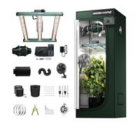 MARS HYDRO Smart Grow Box Set completo Pro con controller WiFi integrato 43,150 W FC1500 APP dimmer luce per la crescita, 60 x 60 x 160 cm, 2000D, alta riflessibilità, kit completo di ventilazione