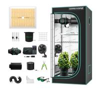 MARS HYDRO TS1000 Grow Box Kit Completo -TS1000 dimmerabile led Lampada da Coltivazione Set completo, 80 x 80 X160cm growbox con ventola in linea da 4 pollici con regolatore di temperatura e umidità