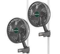 MARS HYDRO Upgrade 2 Pezzi Clip Ventilatore M6 per Grow Oscillante Silenzioso Piccolo per Growzelt, 10 Livelli di Velocità, Ventilatore per Grow Oscillante Agganciabile Mini Fan per Growzelt