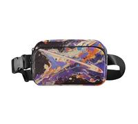 Mars Impact, marsupio alla moda per donne e uomini, impermeabile, con cinghia regolabile, per viaggi, shopping, corsa, Impatto su Marte, Taglia unica
