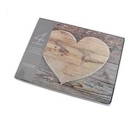 Mars & More - Set da tavolo a forma di cuore, in legno, 30 x 40 cm