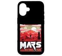 Mars National Park Vintage Sci-Fi Martian Exploration Space Custodia per iPhone 16