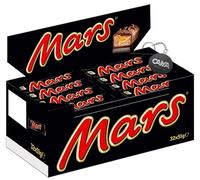 Mars Snack Barrette al Cioccolato al Latte, Mou e Malto Ripiene di Caramello - Box 32x51gr con Portachiavi CAIYA®
