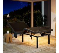 Marsail NS0 Twin XL - Base letto regolabile - Smart Dual Motor Bed Frame con telecomando wireless, montaggio 3 min, modalità Zero Gravity e Anti-russamento, illuminazione sotto il letto, 4 porte USB