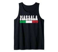 Marsala City Italia Vintage Bandiera Italia per Gli Amanti dei Viaggi Canotta