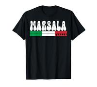 Marsala City Italia Vintage Bandiera Italia per Gli Amanti dei Viaggi Maglietta