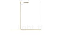 Marset Ambrosia Lampada a sospensione LED, H.146,6 cm - L.180 cm - dorato opaco