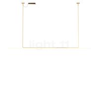 Marset Ambrosia Lampada a sospensione LED, H.146,6 cm - L.315 cm - dorato opaco