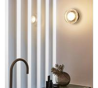 MARSET applique da esterni LED Roc, Ø 14 cm, nero/traslucido MARSET