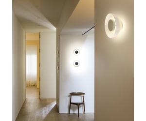 MARSET Aura Applique a LED, Ø 18 cm, opalino MARSET