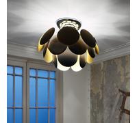 Marset Discocó Lampada da soffitto, nero/dorato - ø53 cm