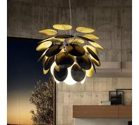 Marset Discoco Lampadario Medio Nero/Oro