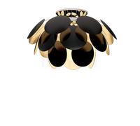 Marset Discocó Lampada da soffitto, nero/dorato - ø53 cm