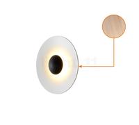 Marset Ginger Lampada da parete/soffitto LED, rovere/bianco - ø19,5 cm
