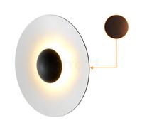 Marset Ginger Lampada da parete/soffitto LED, wengè/bianco - ø60 cm