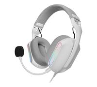 MarsGaming Cuffie Auricolari Gaming MH-PROW Cablato Bianco con Microfono