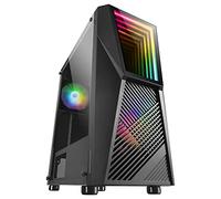 MARSGAMING Mars Gaming MC777, Case da Gioco PC, Infinity Mirror ARGB, Vetro Temperato, 2x Fan Chroma ARGB, Nero