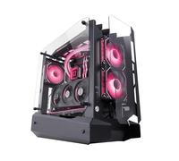 MARSGAMING MC-EDGE, Case Gaming ATX, Design Open Air, Triplo Pannello Vetro Temperato, Semitorre PC Supporto Raffreddamento a Liquido 240mm, Sistema Gestione Cavi Interno, USB-C e USB 3.0, Nero