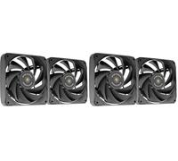 MARSGAMING MF-NCLX2, Kit 2x Ventole Ultrasilenziose 120mm, Design Pale Ibride, Ventole 2in1 con Cuscinetto FDB in Rame Iperbilanciato, Sistema di Connessione PWM, Pads Antivibrazione, Nero