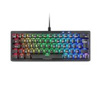 MARSGAMING MKMINIPRO, Tastiera Meccanica Ultra-Compatta 60%, Switch Meccanici Hot-Swappable, Illuminazione RGB Chroma, Tastiera Gaming Antighosting, Multipiattaforma, Interruttore Blu, Italiano, Nero