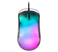 MARSGAMING MMGLOW, Mouse Gaming RGB Chroma-Glow, Finitura a Specchio, Ultra-leggero, 12800 DPI, Nero
