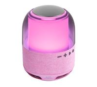 MARSGAMING MS-FLOW, Altoparlante Portatile Bluetooth 15W, Illuminazione Orbilight RGB 360°, Suono Potente Driver DeepBass da 57mm, Altoparlante Gaming Compatto Bluetooth 5.3 e MicroSD, Rosa