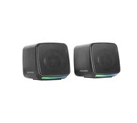MARSGAMING MS-PRO, Altoparlanti Compatti 10W, RGB Flow Dinamica, Altoparlante PC con Controllo del Volume e Ingresso Jack 3.5mm, Altoparlanti Gaming Compatibili PC/Mac/Smartphone/Tablet, Nero