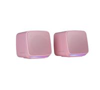 MARSGAMING MS-PRO, Altoparlanti Compatti 10W, RGB Flow Dinamica, Altoparlante PC con Controllo del Volume e Ingresso Jack 3.5mm, Altoparlanti Gaming Compatibili PC/Mac/Smartphone/Tablet, Rosa